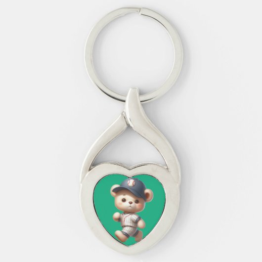 Porte-clés Ours de baseball 1 (Devant)