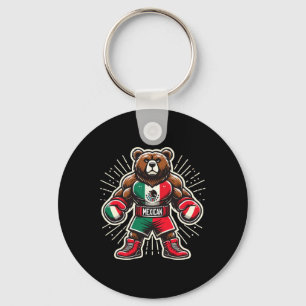 Porte-clés Ours de boxe mexicain