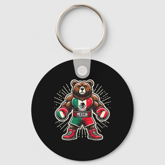 Porte-clés Ours de boxe mexicain (Recto)