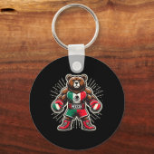Porte-clés Ours de boxe mexicain (Recto)