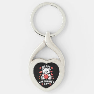 Porte-clés Ours de la Saint-Valentin Joyeuse Saint-Valentin