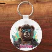Porte-clés Ours de légende de rue - Graphisme cool (Recto)