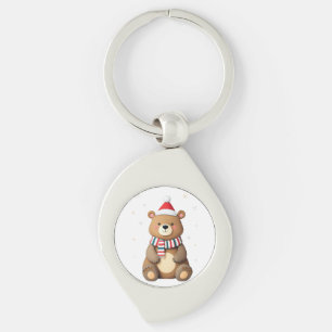Porte-clés Ours de Noël