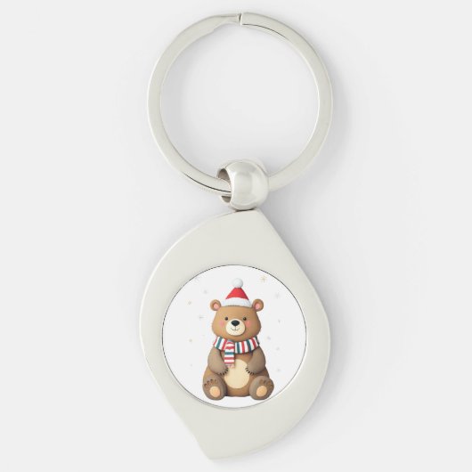 Porte-clés Ours de Noël (Devant)
