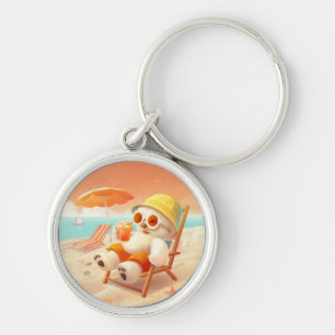 Porte-clés Ours de plage d'été