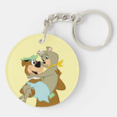 Porte-clés Ours de Yogi portant un ours de Cindy (Dos)