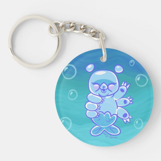 Porte-clés Ours d'eau de Kawaii Tardigrade (Devant)