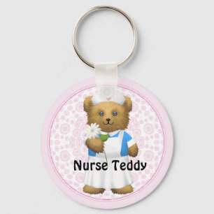 Porte-clés Ours d'infirmière - ours de nounours
