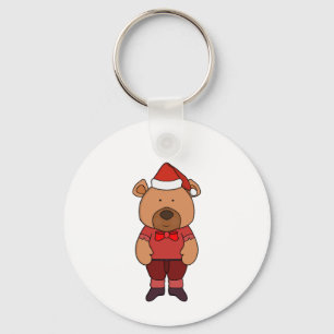 Porte-clés Ours doux de père Noël