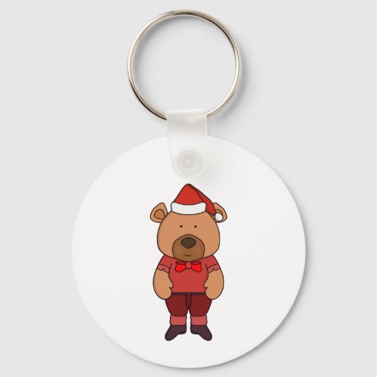 Porte-clés Ours doux de père Noël (Recto)