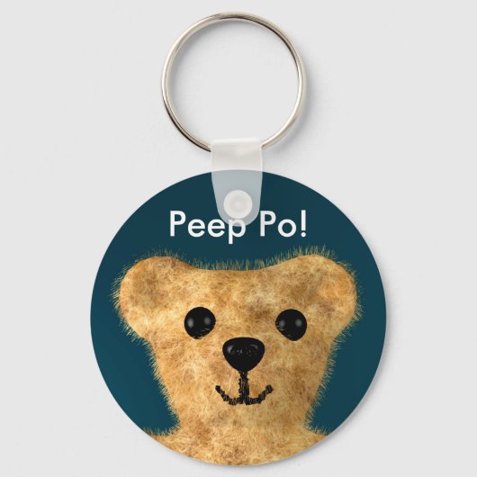 Porte-clés Ours en peluche (Peep po !) (Recto)