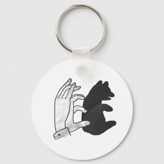Porte-clés Ours en Silhouette de Main Petit (Recto)