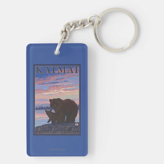 Porte-clés Ours et CUB - Katmai, Alaska (Dos)