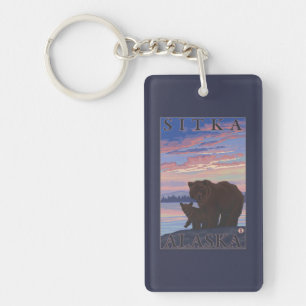 Porte-clés Ours et CUB - Sitka, Alaska