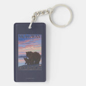 Porte-clés Ours et CUB - Skagway, Alaska (Dos)