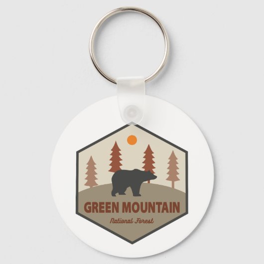 Porte-clés Ours forestier national de Green Mountain (Verso)