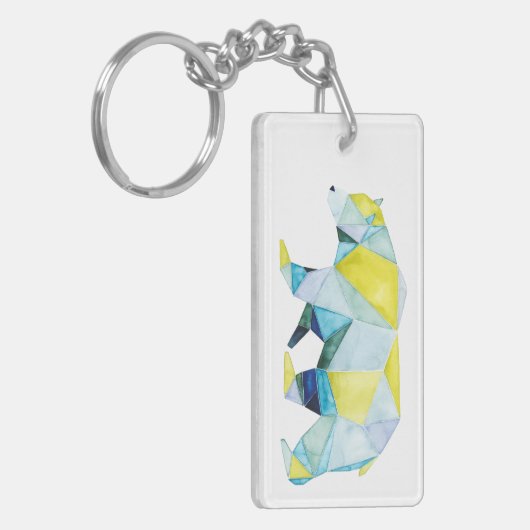 Porte-clés Ours géométrique (Devant gauche)