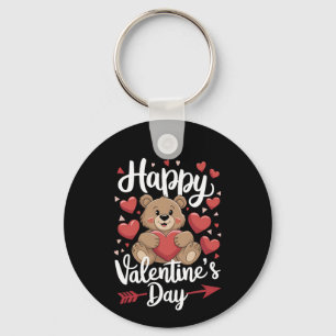 Porte-clés Ours Joyeuse Saint Valentin Cœur Jolies Couples