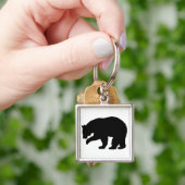 PORTE-CLÉS OURS NOIR (main)