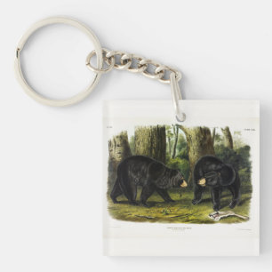 Porte-clés Ours noir américain (Ursus Americanus) par Audubon