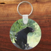 Porte-clés ours noir assis dans l'arbre (Recto)
