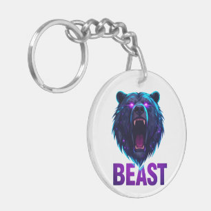 Porte-clés Ours noir 'BEAST' - Esthétique audacieuse