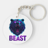 Porte-clés Ours noir 'BEAST' - Esthétique audacieuse (Dos)
