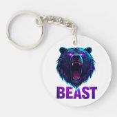 Porte-clés Ours noir 'BEAST' - Esthétique audacieuse (Devant)