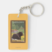 Porte-clés Ours noir dans la forêt - Fairbanks, Alaska (Dos)