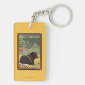 Porte-clés Ours noir dans la forêt - Ketchikan, Alaska (Dos)