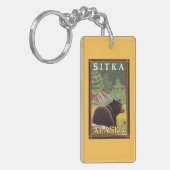 Porte-clés Ours noir dans la forêt - Sitka, Alaska (Devant gauche)
