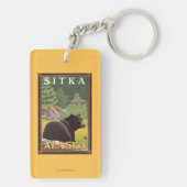 Porte-clés Ours noir dans la forêt - Sitka, Alaska (Dos)