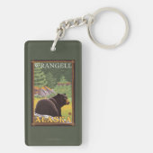 Porte-clés Ours noir dans la forêt - Wrangell, Alaska (Dos)