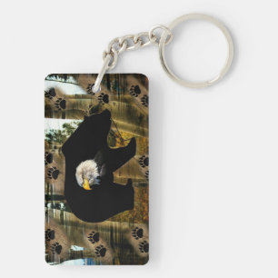 Porte-clés Ours Noir Ourson Ourson Ourson Ours Empreintes de 