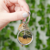 Porte-clés Ours Noir Sauvage & Yukon Forest Photo Art (main)