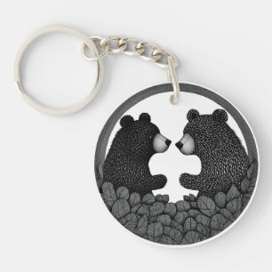 Porte-clés Ours noirs et blancs