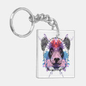 Porte-clés Ours panda géométrique (Devant gauche)