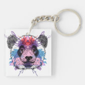 Porte-clés Ours panda géométrique (Dos)