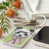 Porte-clés Ours panda prêt d'hiver (Devant droit)