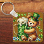 Porte-clés Ours personnalisé de la Saint-Patrick (Recto)