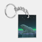 Porte-clés Ours polaire à bord de glace (Devant gauche)