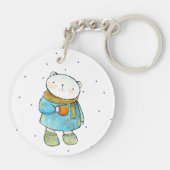Porte-clés Ours polaire aimant le café (Dos)