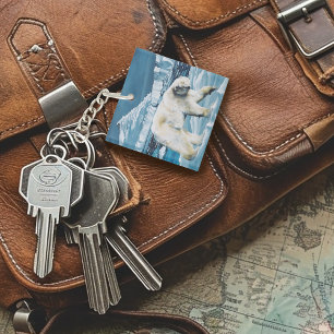 Porte-clés Ours polaire arctique bleu