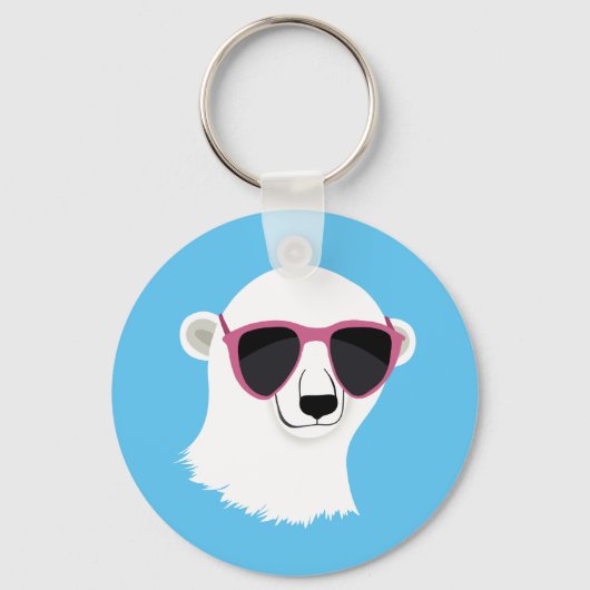 Porte-clés Ours polaire cool (Recto)