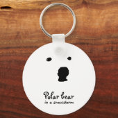 Porte-clés Ours polaire dans un t-shirt d'orage de neige (Verso)