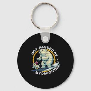 Porte-clés Ours polaire de ski dessiné par ma fille Fu