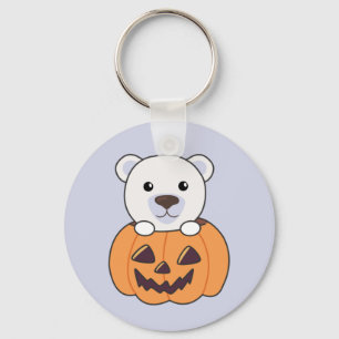 Porte-clés Ours Polaire En Citrouille Ours Polaires Doux Happ