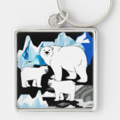 Porte-clés Ours Polaire Et Cubes (Devant)