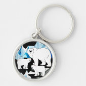 Porte-clés Ours Polaire Et Cubes (Devant)