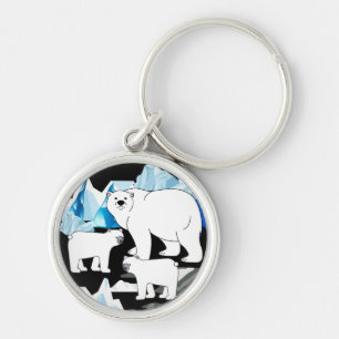 Porte-clés Ours Polaire Et Cubes
